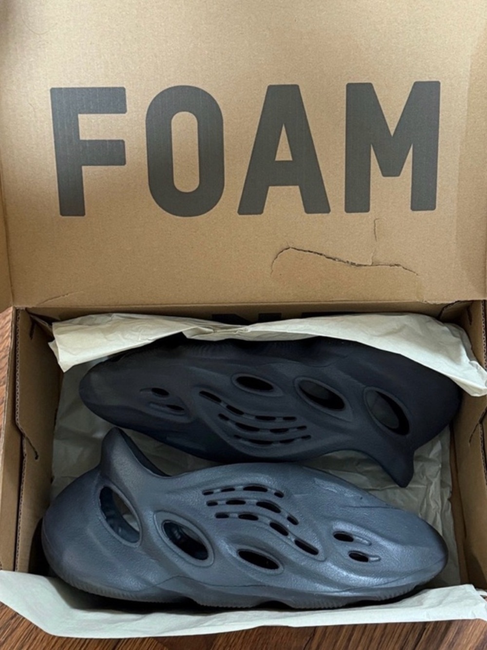adidas Foam Runner Slip-On Sneakers in ONYX